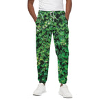 Green Ivy Wall Print Cotton Pants