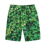 Green Ivy Wall Print Cotton Shorts