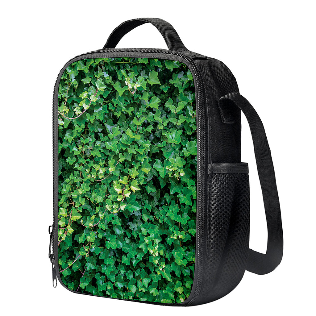 Green Ivy Wall Print Crossbody Lunch Bag