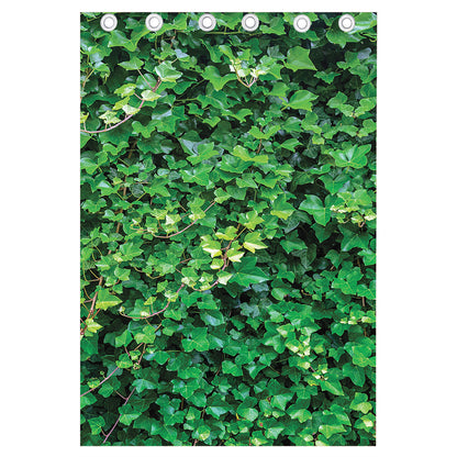 Green Ivy Wall Print Curtain