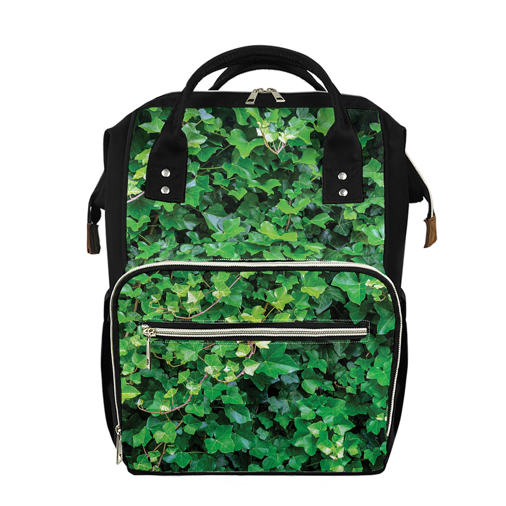 Green Ivy Wall Print Diaper Bag