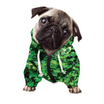 Green Ivy Wall Print Dog Zip Up Hoodie