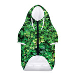 Green Ivy Wall Print Dog Zip Up Hoodie