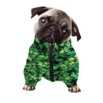 Green Ivy Wall Print Dog Zip Up Jacket