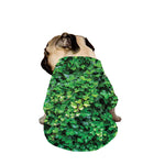 Green Ivy Wall Print Dog Zip Up Jacket