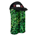 Green Ivy Wall Print Double Neoprene Wine Tote