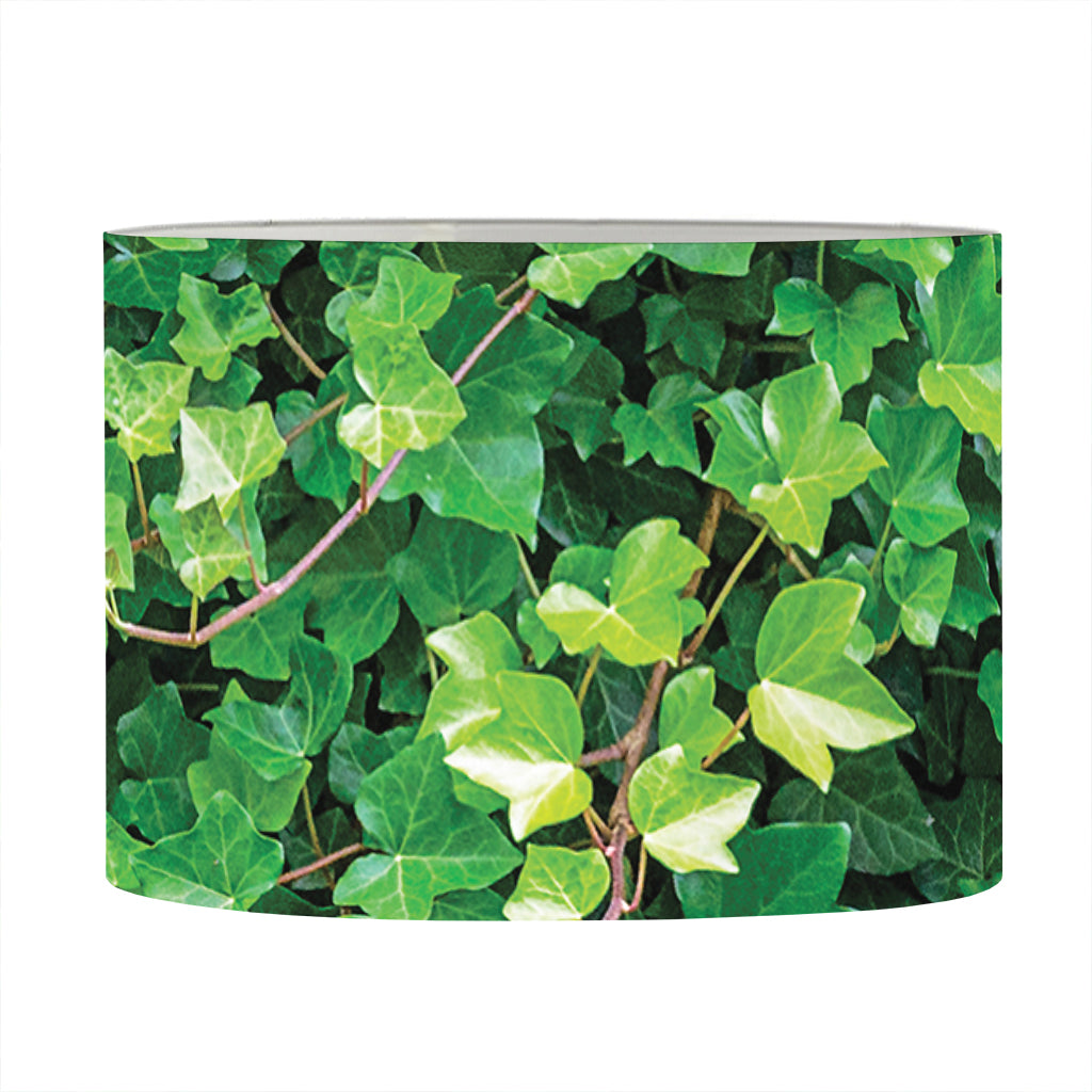 Green Ivy Wall Print Drum Lamp Shade