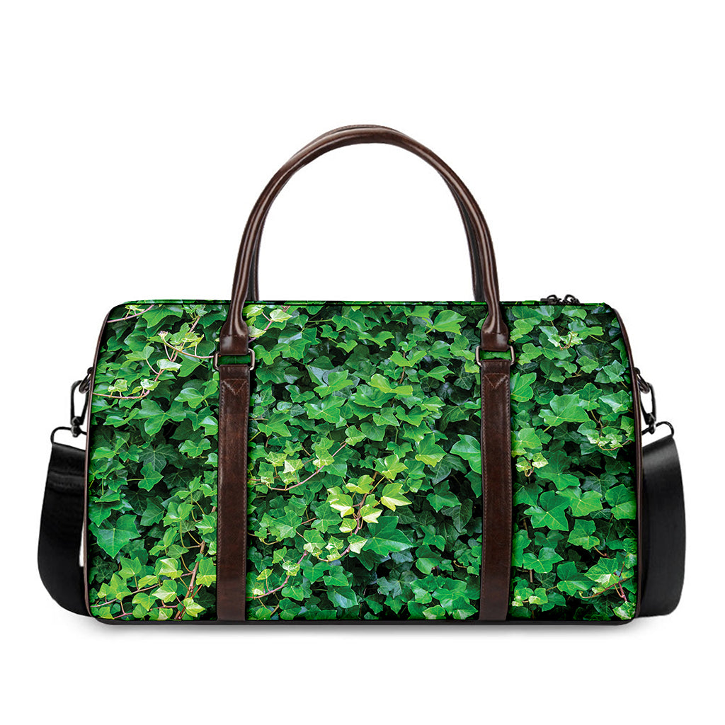 Green Ivy Wall Print Duffle Bag