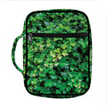 Green Ivy Wall Print Front Pocket Bible Bag