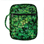 Green Ivy Wall Print Front Pocket Bible Bag