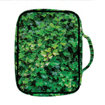 Green Ivy Wall Print Front Pocket Bible Bag