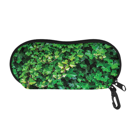 Green Ivy Wall Print Glasses Case