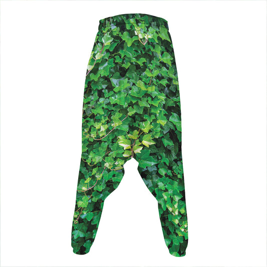 Green Ivy Wall Print Hammer Pants