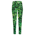 Green Ivy Wall Print High-Waisted Pocket Leggings