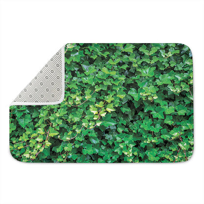 Green Ivy Wall Print Indoor Door Mat
