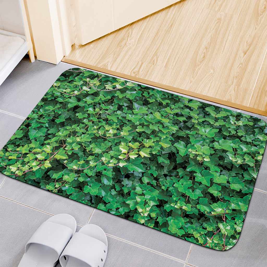 Green Ivy Wall Print Indoor Door Mat