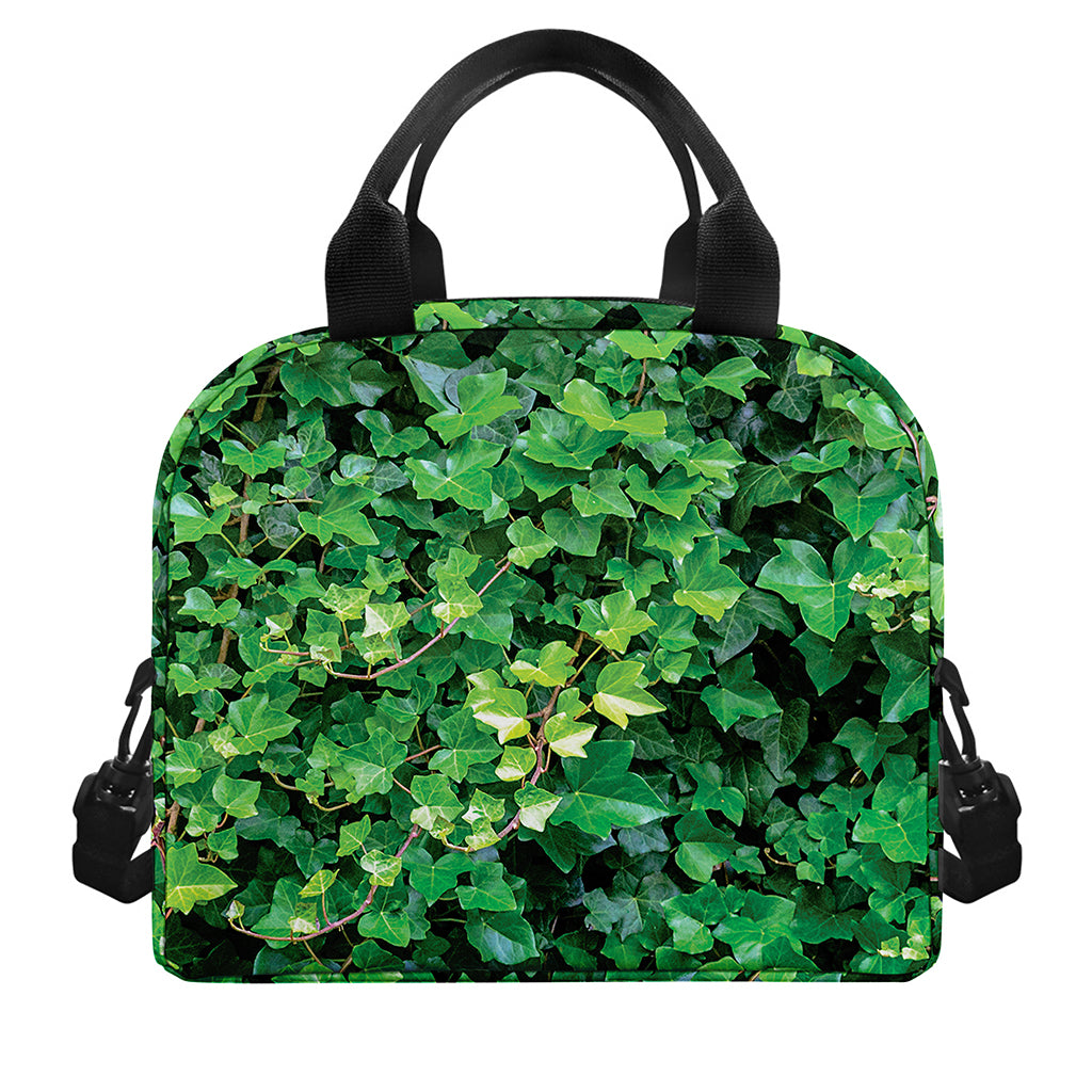 Green Ivy Wall Print Insulated Lunch Bag