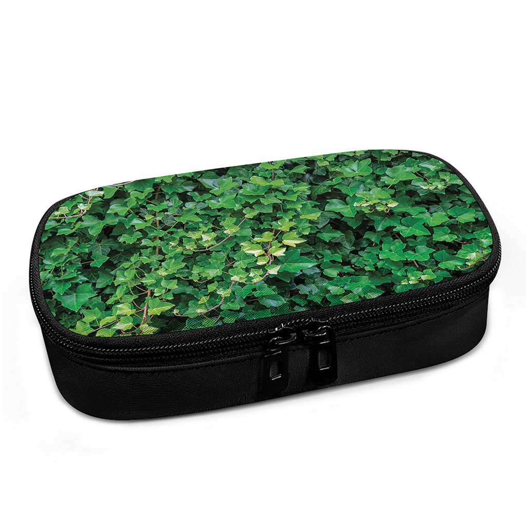 Green Ivy Wall Print Insulin Cooler Travel Case