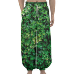 Green Ivy Wall Print Lantern Pants