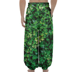 Green Ivy Wall Print Lantern Pants
