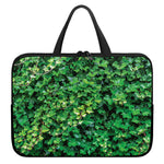 Green Ivy Wall Print Laptop Sleeve With Handle