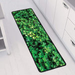 Green Ivy Wall Print Long Kitchen Mat