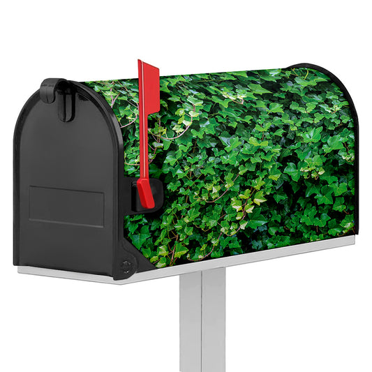 Green Ivy Wall Print Mailbox Cover