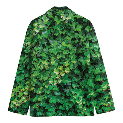 Green Ivy Wall Print Men's Blazer