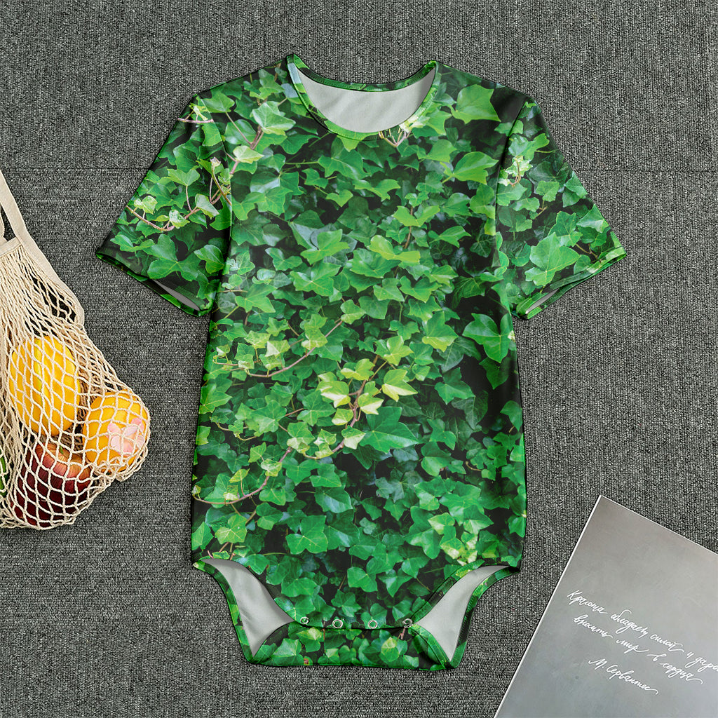 Green Ivy Wall Print Men's Bodysuit