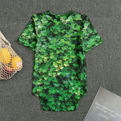 Green Ivy Wall Print Men's Bodysuit