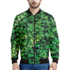 Green Ivy Wall Print Men's Bomber Jacket