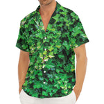 Green Ivy Wall Print Men's Deep V-Neck Shirt