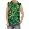 Green Ivy Wall Print Men's Fitness Tank Top