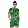Green Ivy Wall Print Men's Romper