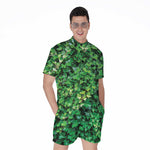 Green Ivy Wall Print Men's Rompers