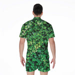 Green Ivy Wall Print Men's Rompers