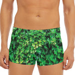 Green Ivy Wall Print Men's Short Boxer Briefs