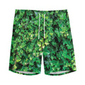 Green Ivy Wall Print Men's Athletic Shorts