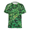 Green Ivy Wall Print Men's Sports T-Shirt