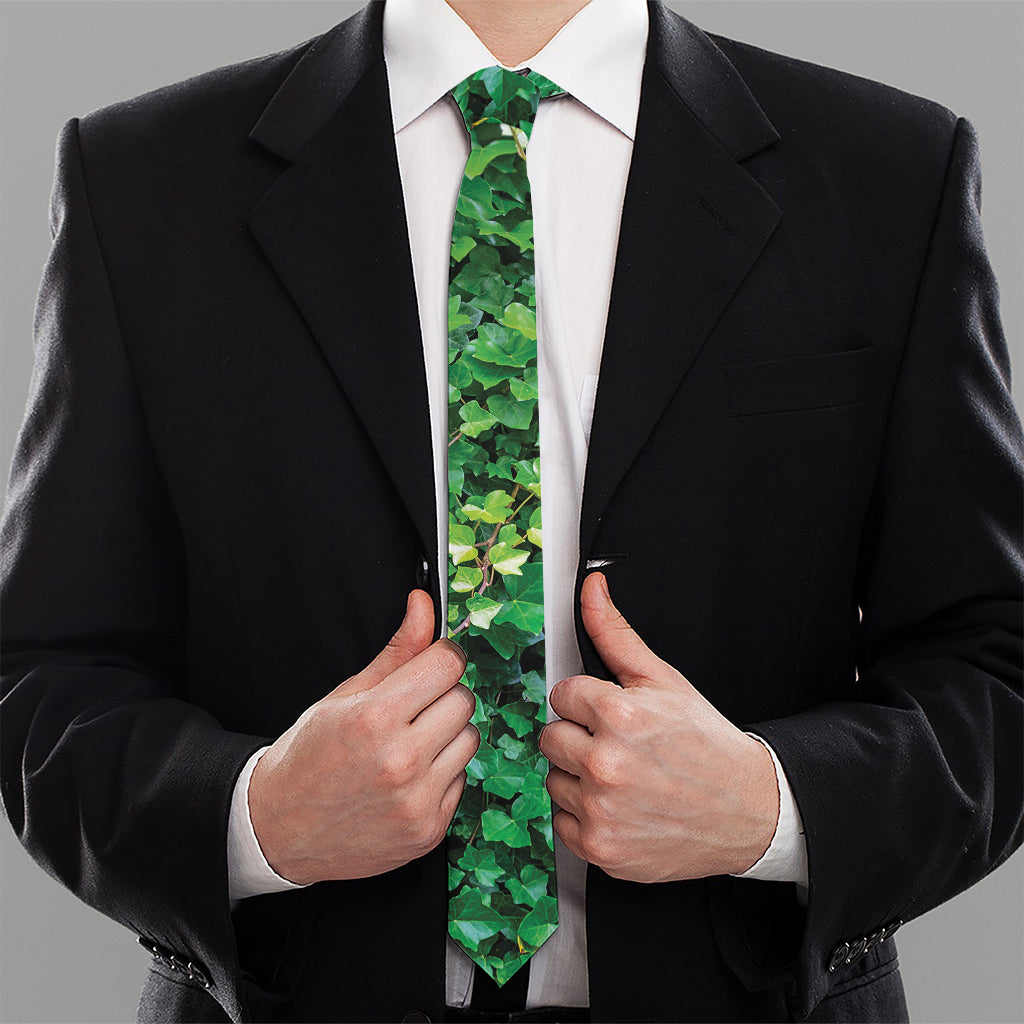 Green Ivy Wall Print Necktie