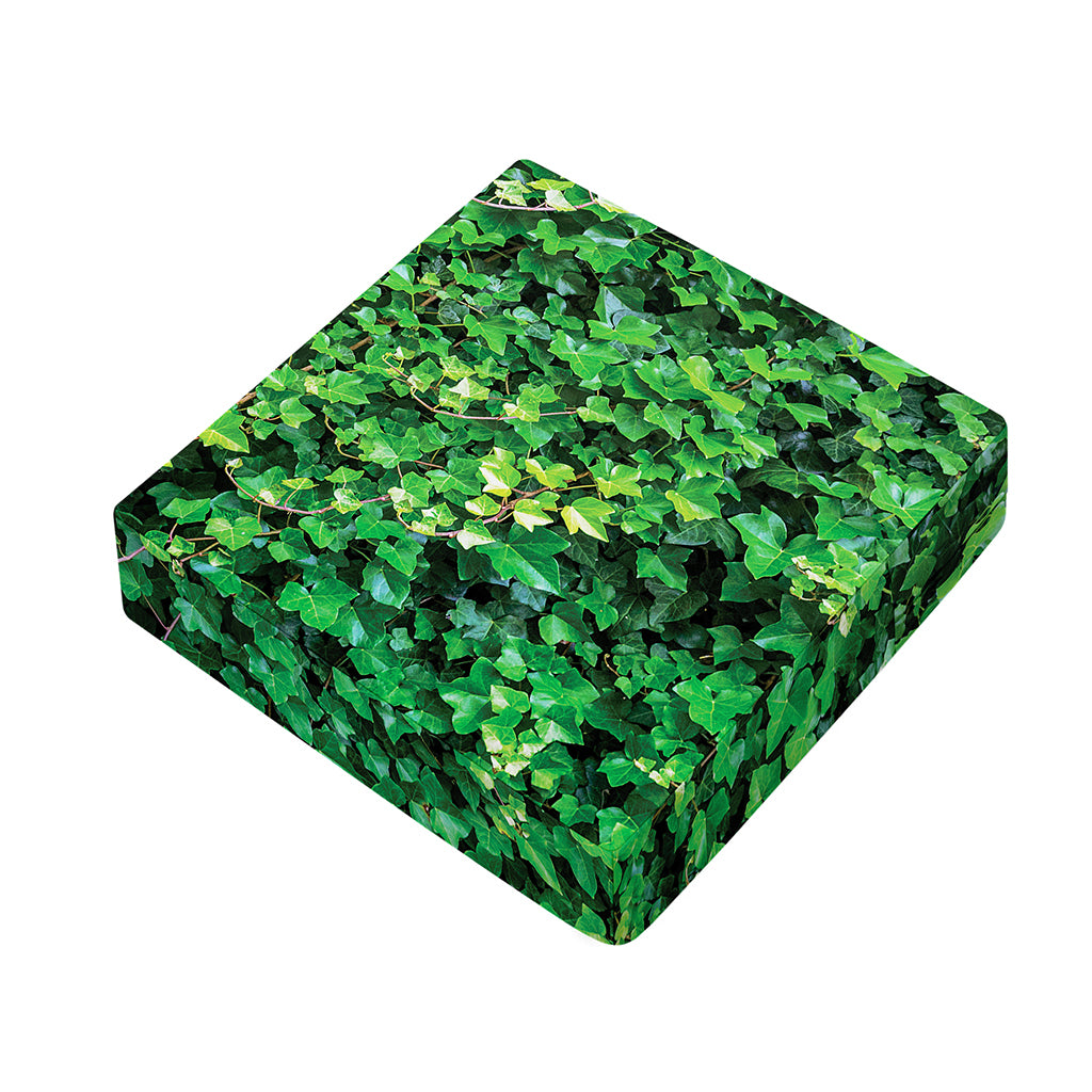 Green Ivy Wall Print Outdoor Seat Cushion Cover