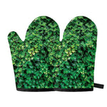 Green Ivy Wall Print Oven Mitts