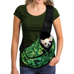 Green Ivy Wall Print Pet Sling Carrier