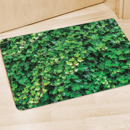 Green Ivy Wall Print Polyester Doormat