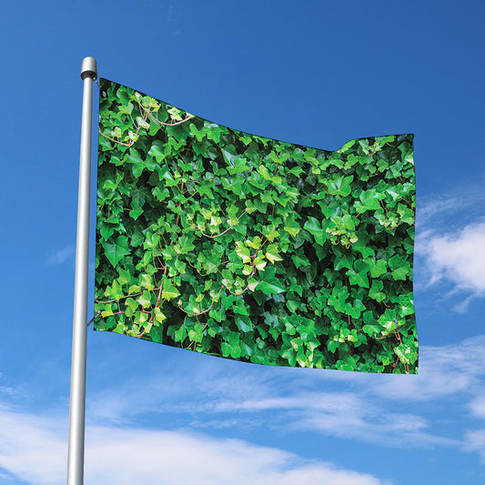 Green Ivy Wall Print Polyester Flag