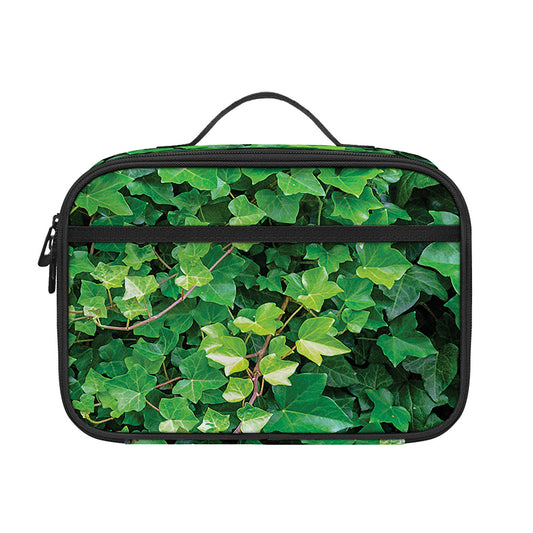 Green Ivy Wall Print Portable Lunch Bag