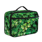 Green Ivy Wall Print Portable Lunch Bag