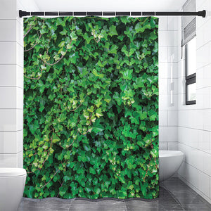 Green Ivy Wall Print Premium Shower Curtain