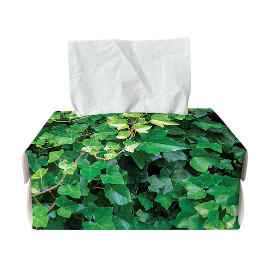 Green Ivy Wall Print Rectangle Tissue Box Cover