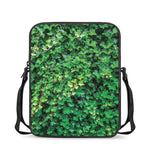 Green Ivy Wall Print Rectangular Crossbody Bag